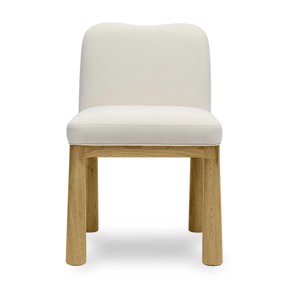 Tiara Cream Velvet Oak Dining Chair | BeBoldFurniture