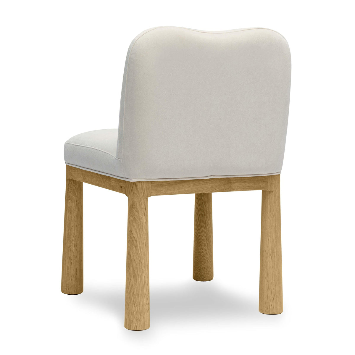 Tiara Cream Velvet Oak Dining Chair | BeBoldFurniture