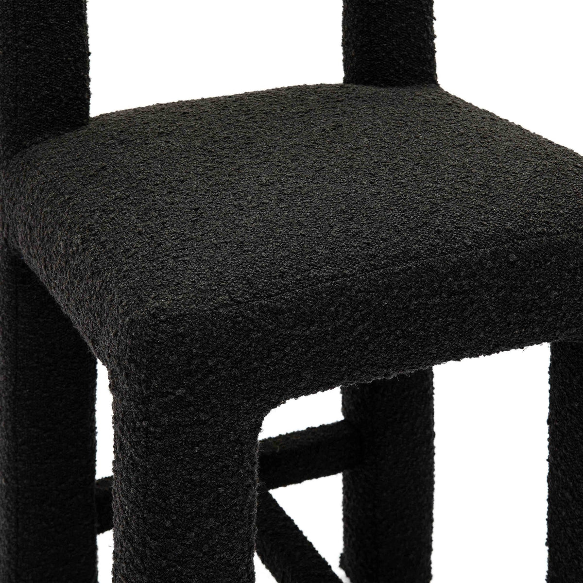 Hazel Black Boucle Counter Stool | BeBoldFurniture