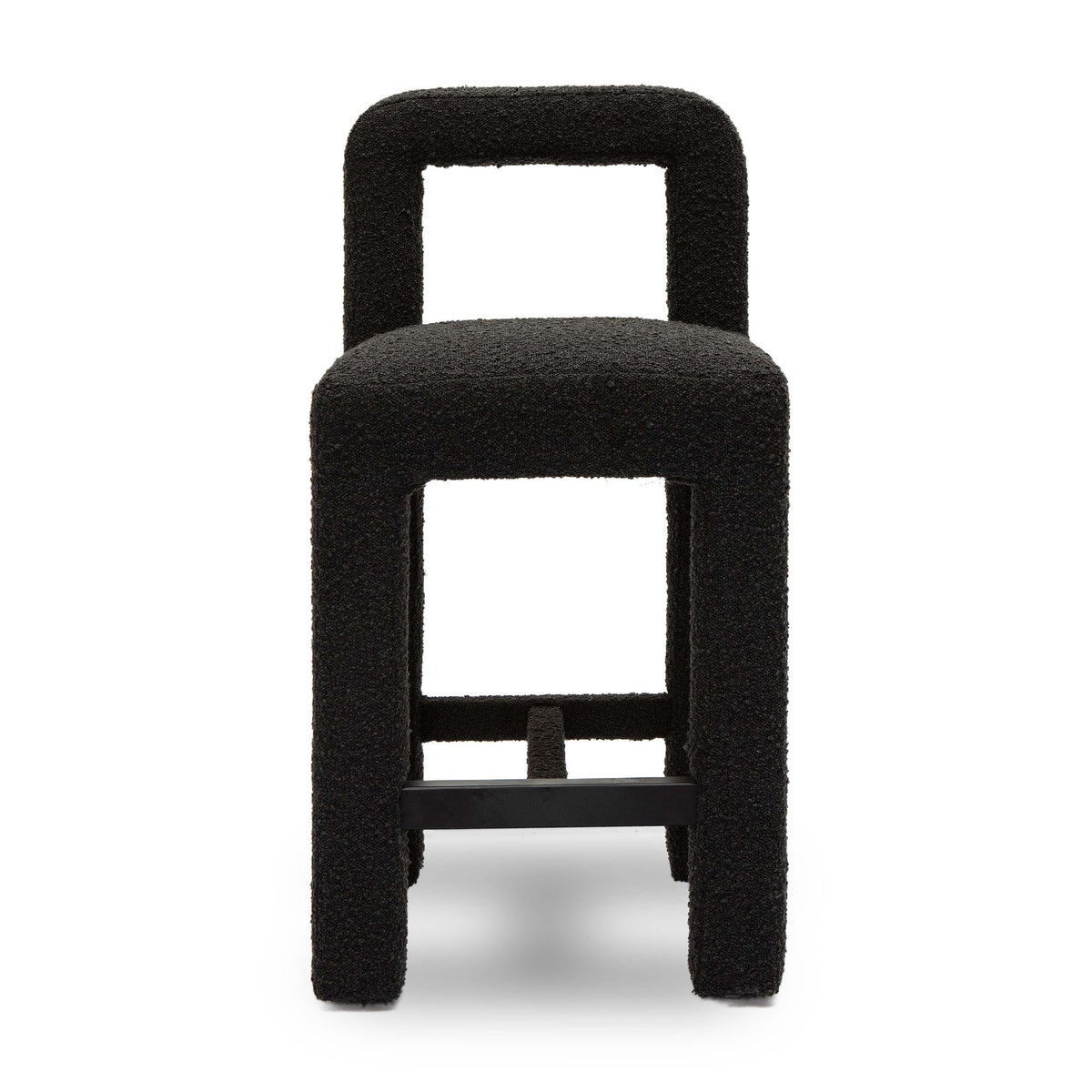 Hazel Black Boucle Counter Stool | BeBoldFurniture