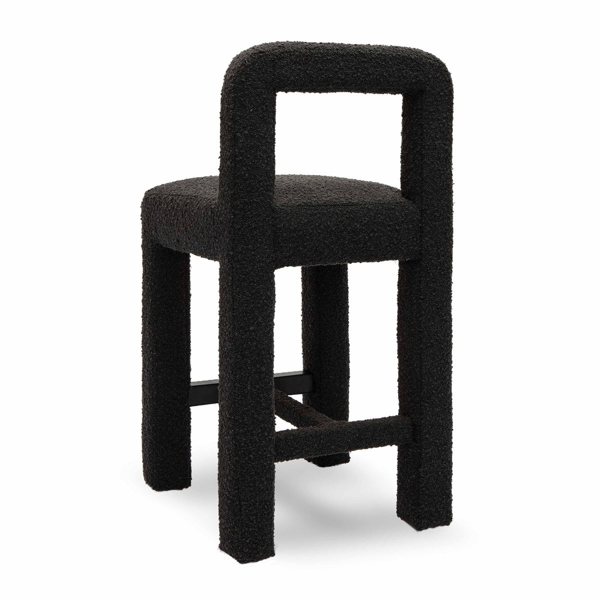 Hazel Black Boucle Counter Stool | BeBoldFurniture