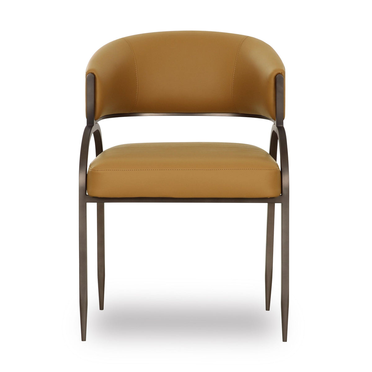 Tatum Tan Performance Vegan Leather Dining Chair | BeBoldFurniture