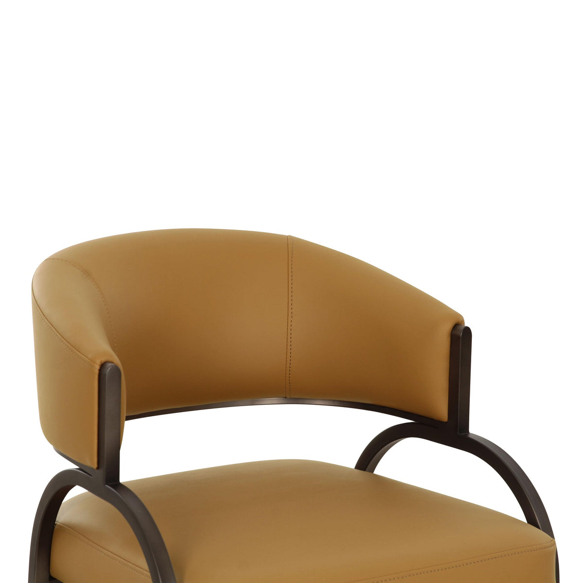 Tatum Tan Performance Vegan Leather Dining Chair | BeBoldFurniture