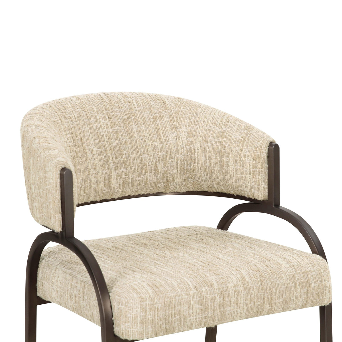 Tatum Cream Textured Performance Boucle Dining Chair | BeBoldFurniture