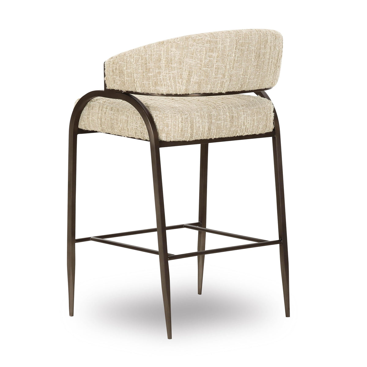 Tatum Cream Textured Performance Boucle Counter Stool | BeBoldFurniture