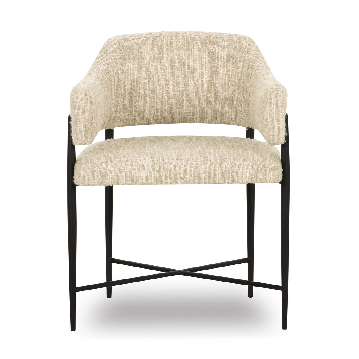 Sezanne Cream Textured Performance Boucle Dining Chair | BeBoldFurniture