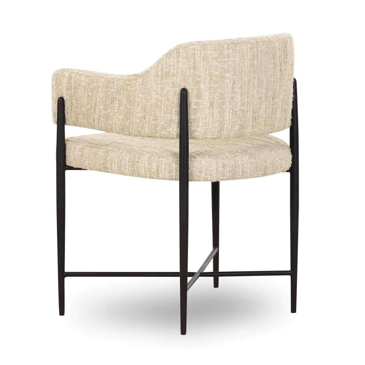 Sezanne Cream Textured Performance Boucle Dining Chair | BeBoldFurniture