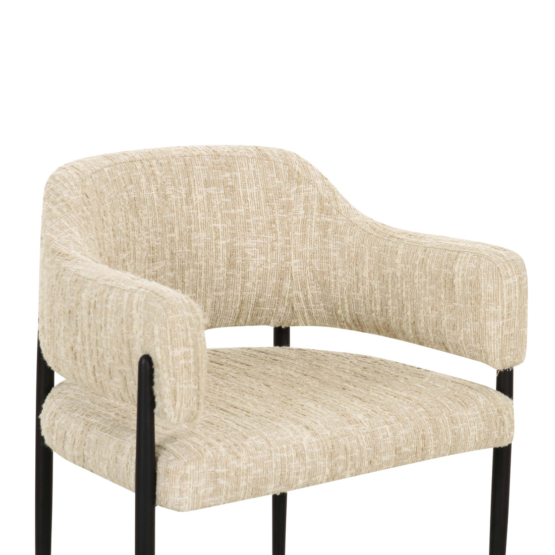 Sezanne Cream Textured Performance Boucle Dining Chair | BeBoldFurniture