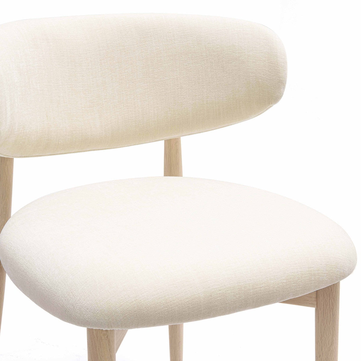 Zinea Cream Performance Textured Velvet Counter Stool | BeBoldFurniture