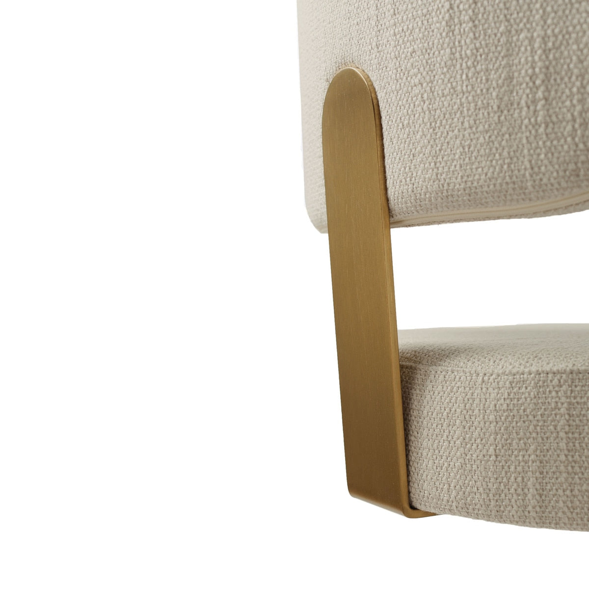 Primrose Cream Textured Performance Fabric Adjustable Stool | BeBoldFurniture