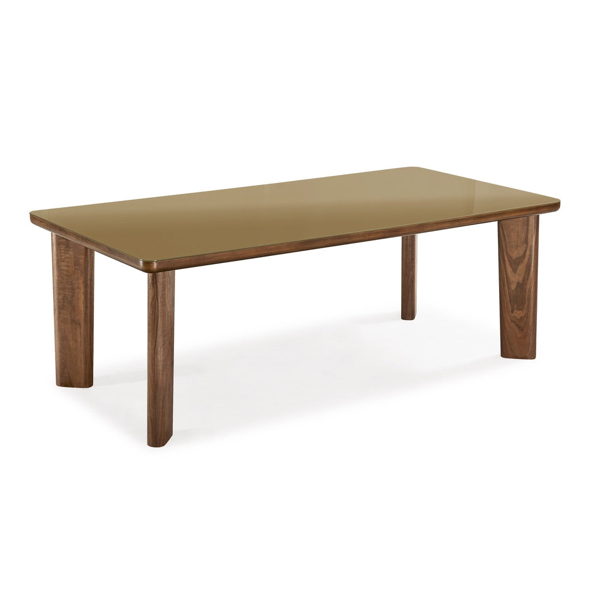 Oani Walnut and Glass 83" Rectangular Dining Table | BeBoldFurniture