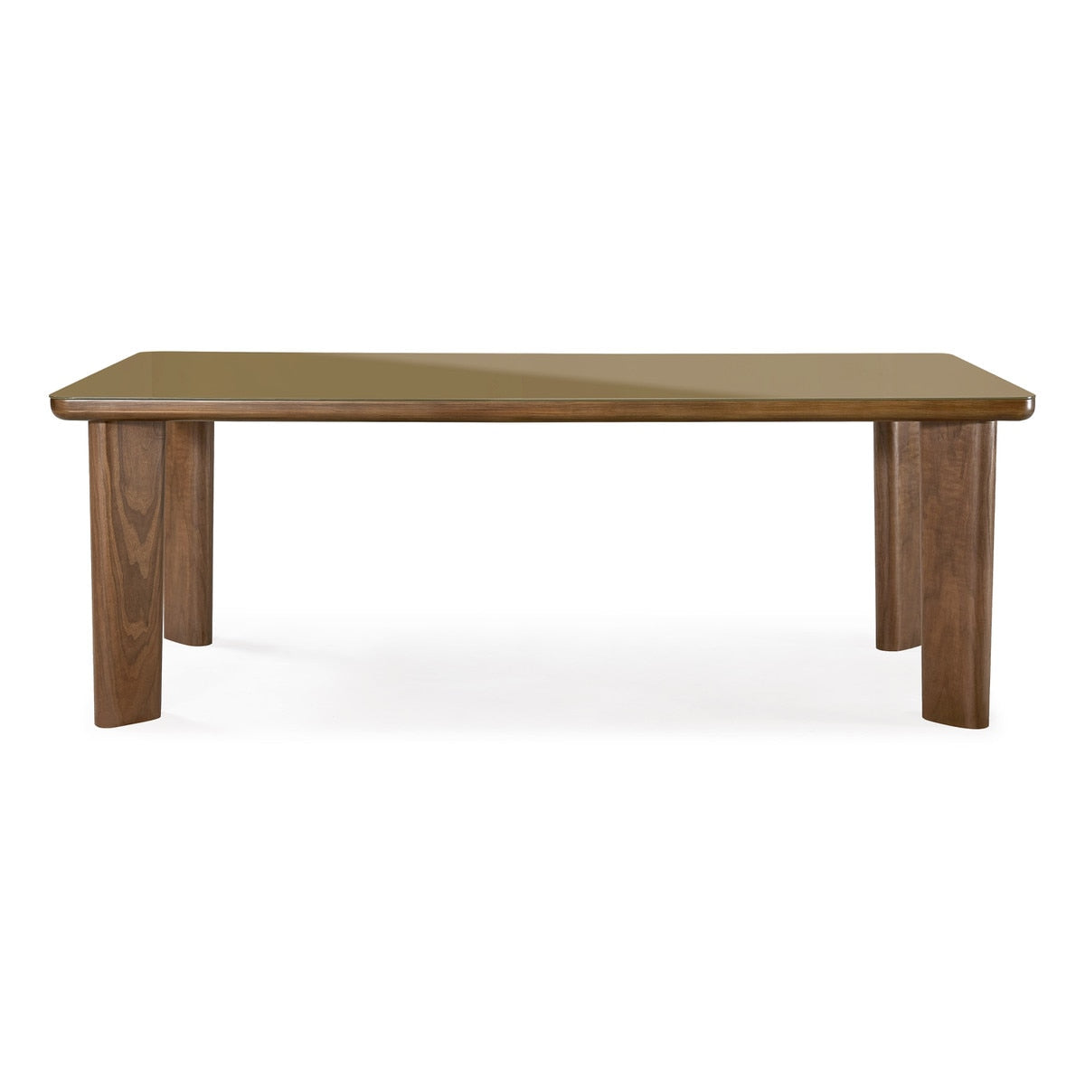 Oani Walnut and Glass 83" Rectangular Dining Table | BeBoldFurniture