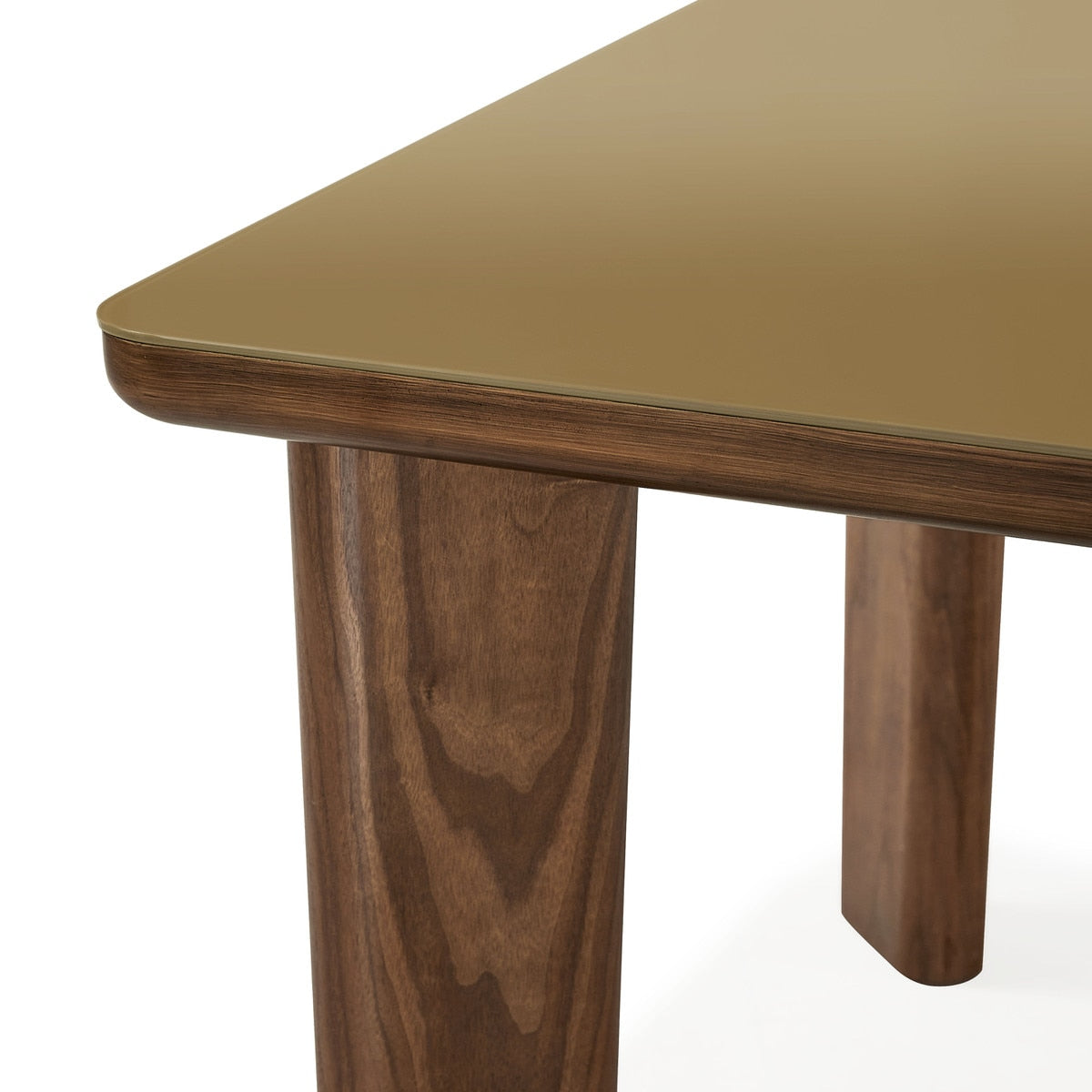 Oani Walnut and Glass 83" Rectangular Dining Table | BeBoldFurniture