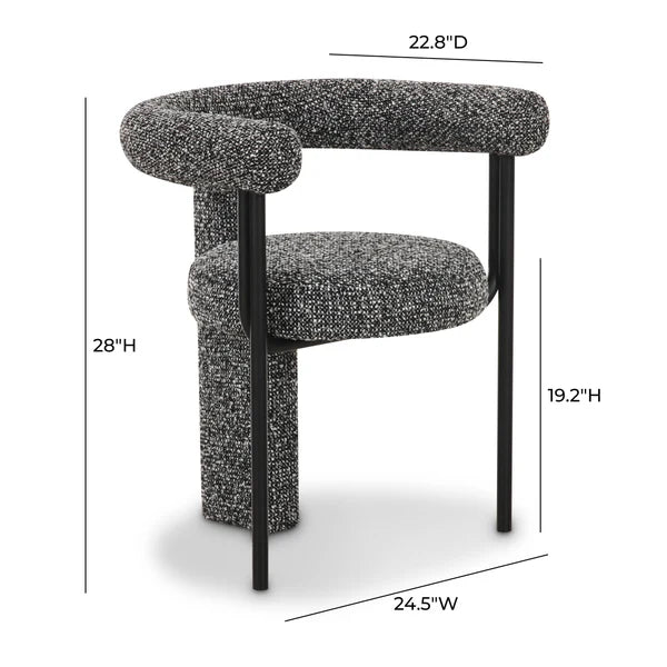 Synn Black Performance Boucle Dining Chair | BeBoldFurniture