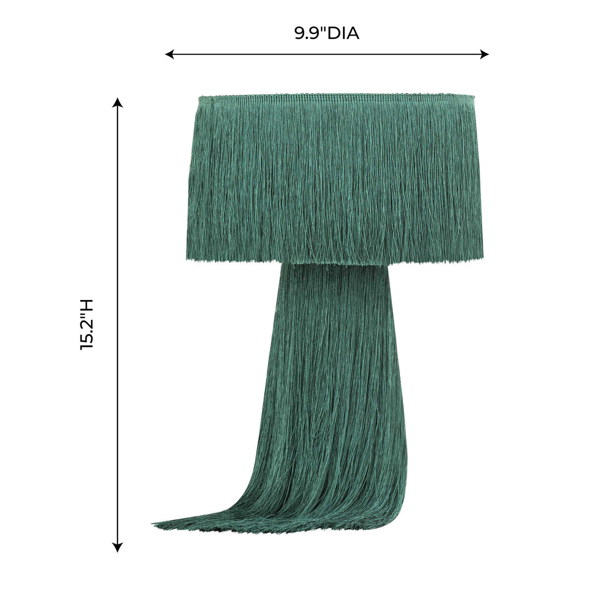 Atolla Emerald Tassel Table Lamp In Houston | BeBoldFurniture