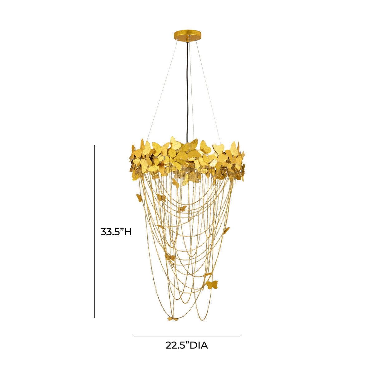 Butterfly Gold Chandelier | BeBoldFurniture