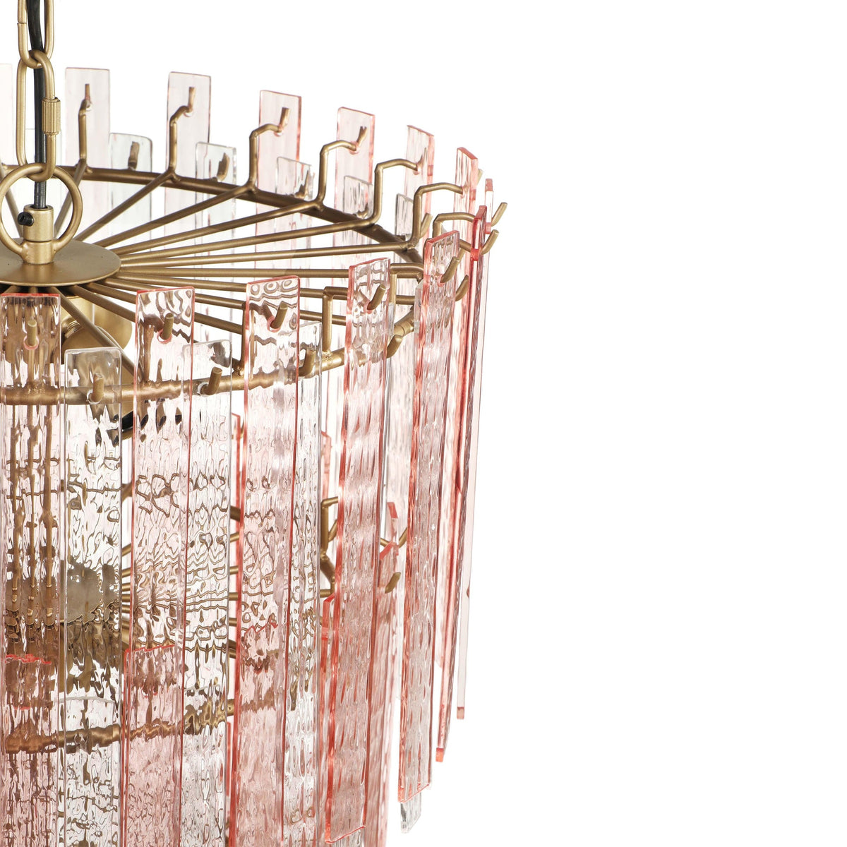 Hampshire Pink Acrylic 3-Tier Chandelier | BeBoldFurniture