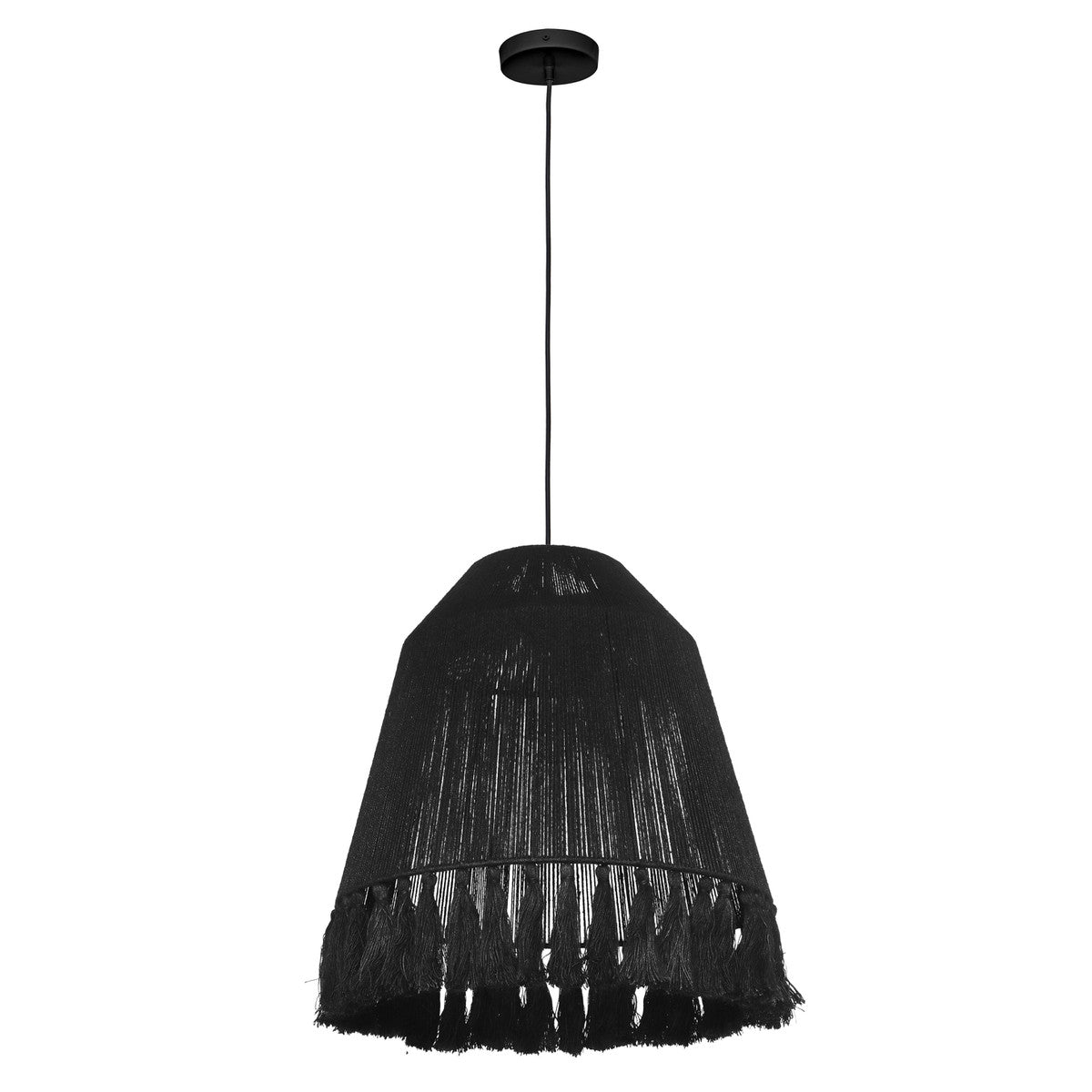 Bokaro Black Jute Large Pendant Lamp | BeBoldFurniture