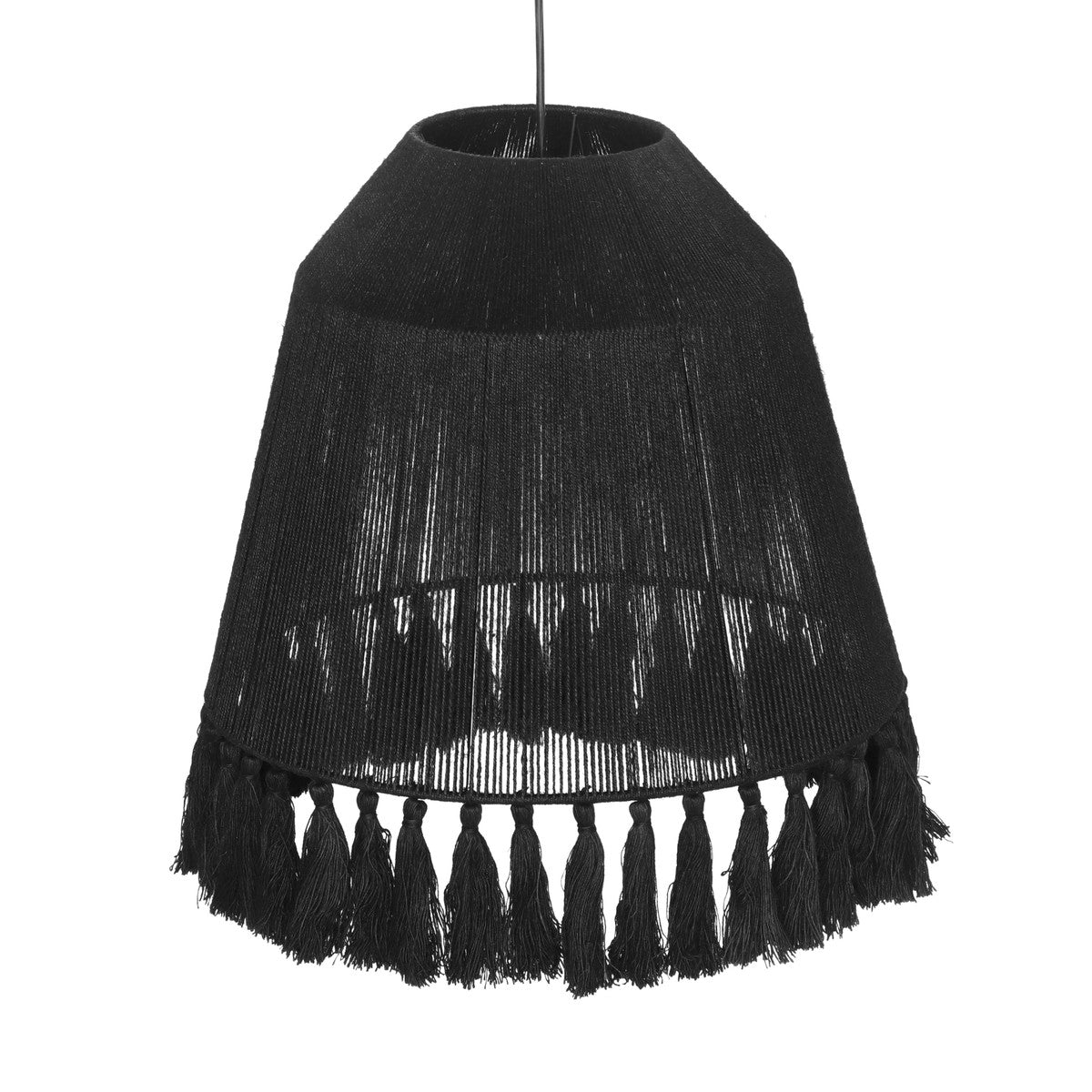 Bokaro Black Jute Large Pendant Lamp | BeBoldFurniture