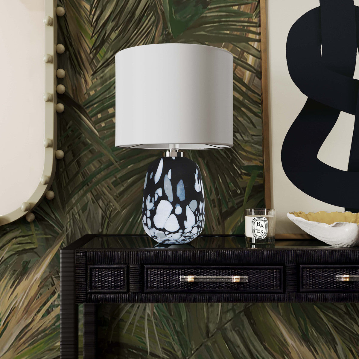 Alana Two-Tone Glass Table Lamp In Houston | BeBoldFurniture 