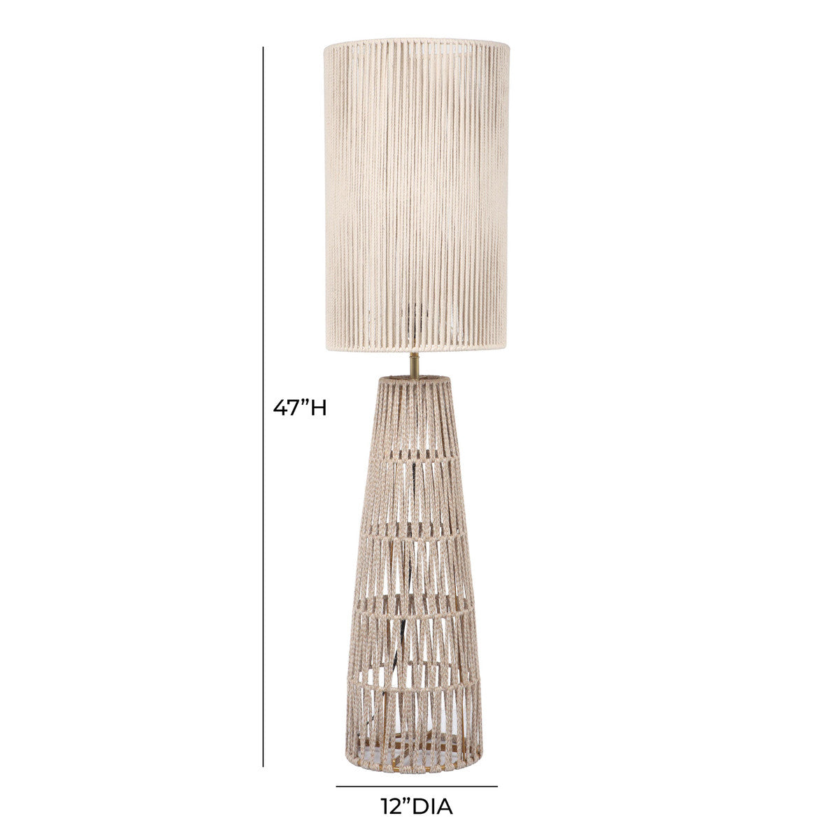 Beam Cream Natural Jute Floor Lamp In Houston | BeBoldFurniture 