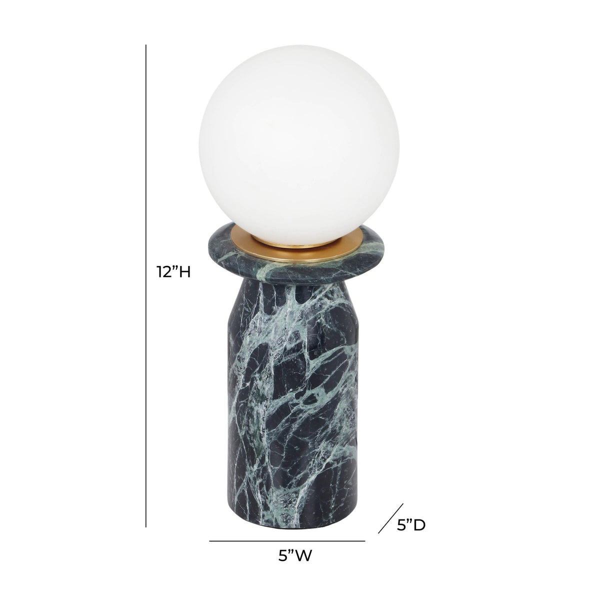 Globe Malachite Green Marble Lamp | BeBoldFurniture