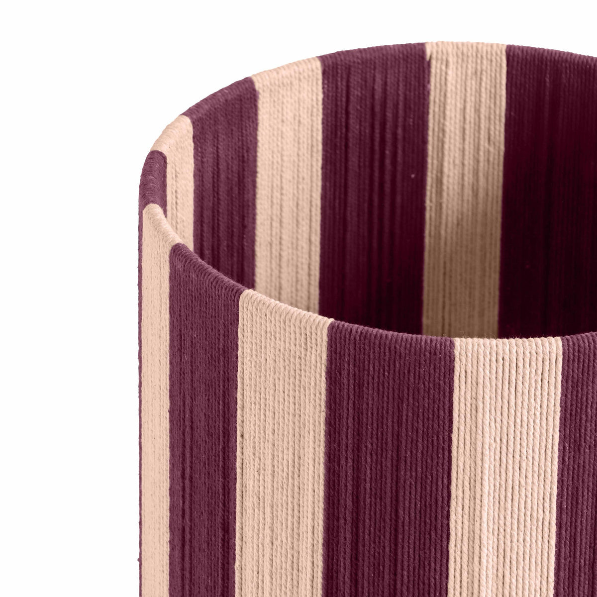 Guinevere Purple and Pink Striped Cotton Table Lamp | BeBoldFurniture