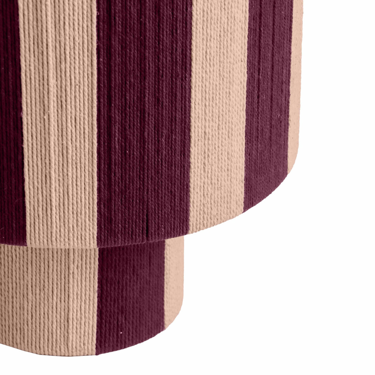 Guinevere Purple and Pink Striped Cotton Table Lamp | BeBoldFurniture