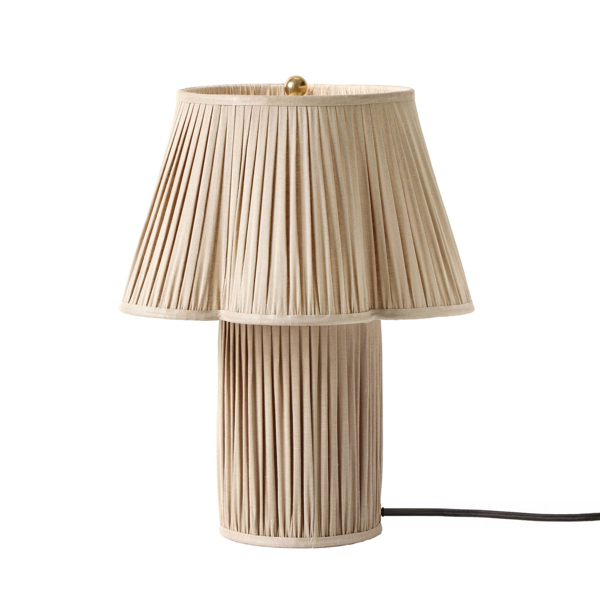 Corrine Beige Linen Table Lamp | BeBoldFurniture