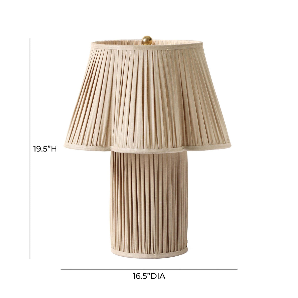 Corrine Beige Linen Table Lamp | BeBoldFurniture