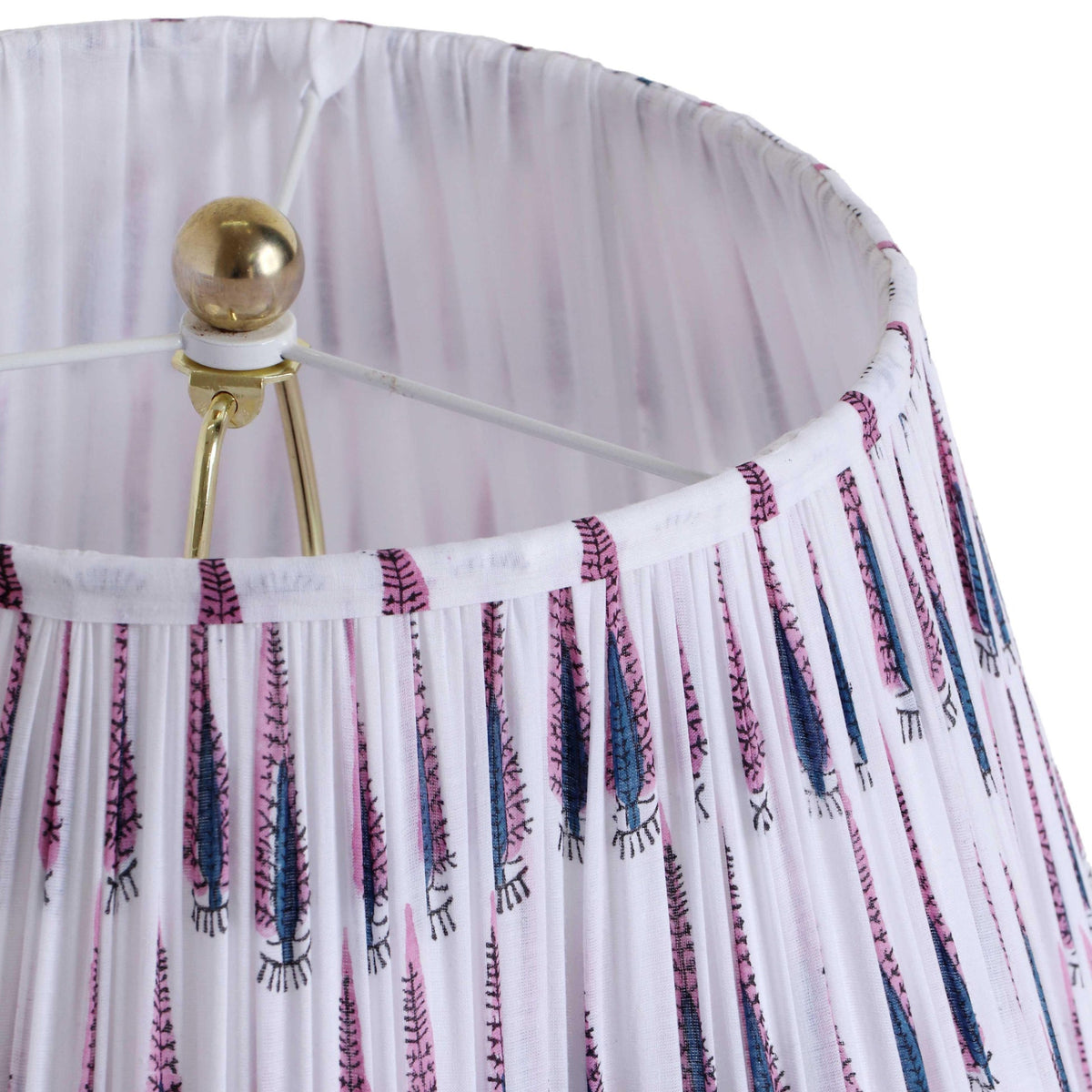 Corrine Purple and White Streaked Cotton Table Lamp | BeBoldFurniture