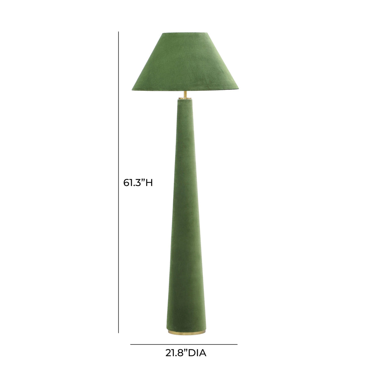 Graham Moss Green Velvet Floor Lamp | BeBoldFurniture