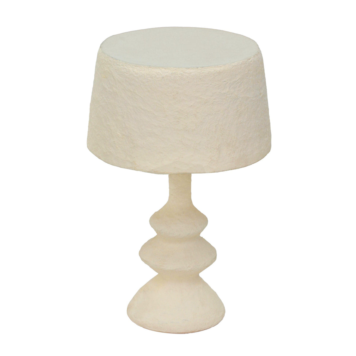 Cream Cotton Mache Table Lamp | BeBoldFurniture