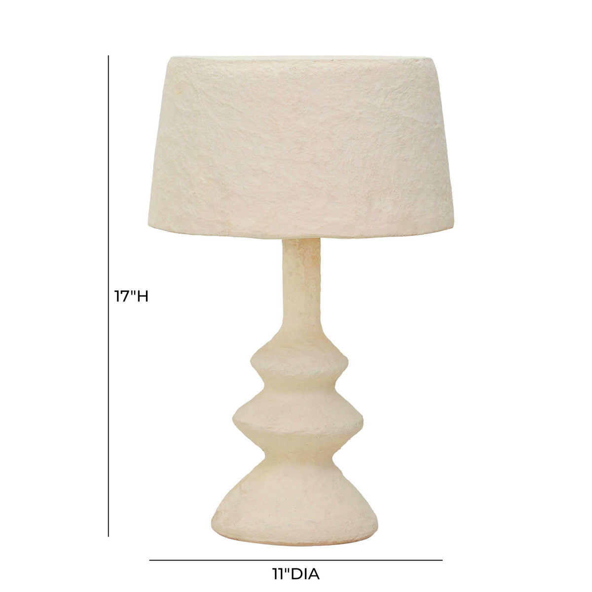 Cream Cotton Mache Table Lamp | BeBoldFurniture