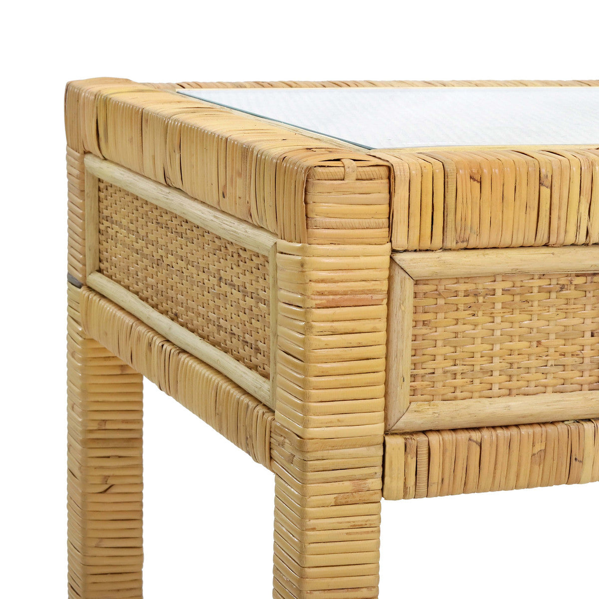 Amara Natural Rattan Desk In Houston | BeBoldFurniture 