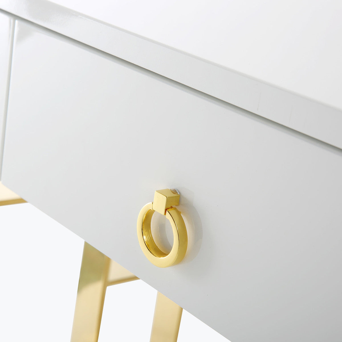 Audrey White Lacquer Desk In Houston | BeBoldFurniture 