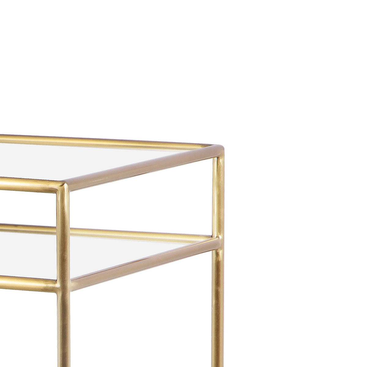 Darla Cream Glass Nightstand | BeBoldFurniture