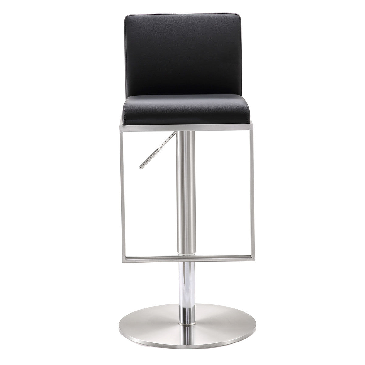 Amalfi Black Vegan Leather Adjustable Stool In Houston | BeBoldFurniture 