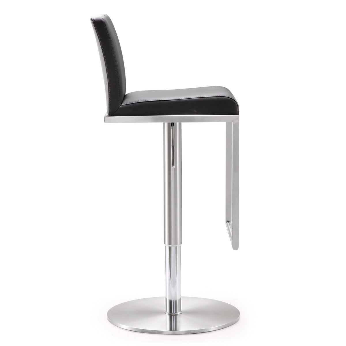 Amalfi Black Vegan Leather Adjustable Stool In Houston | BeBoldFurniture 