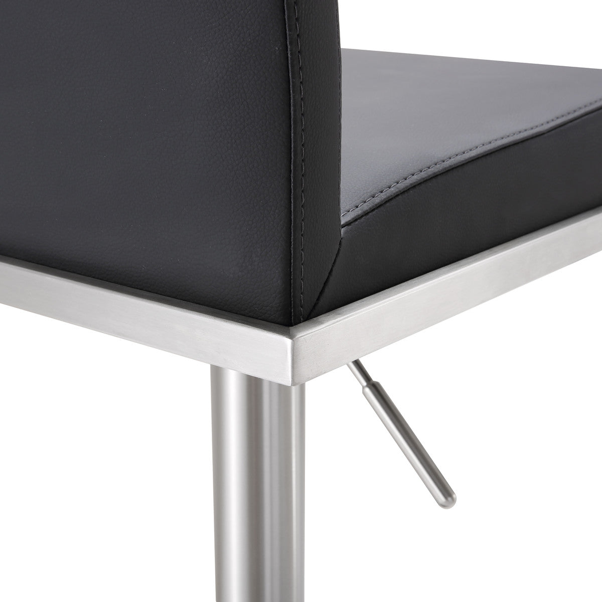 Amalfi Black Vegan Leather Adjustable Stool In Houston | BeBoldFurniture 