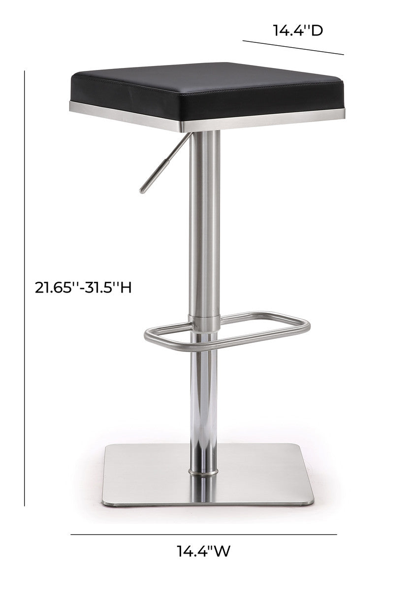 Bari Black Steel Adjustable Barstool In Houston | BeBoldFurniture 