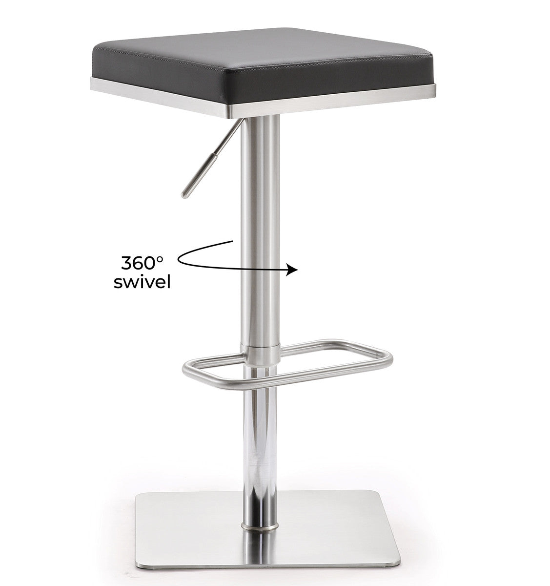 Bari Grey Steel Adjustable Barstool In Houston | BeBoldFurniture 