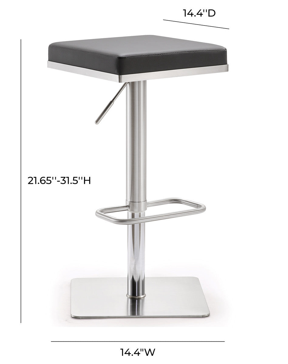 Bari Grey Steel Adjustable Barstool In Houston | BeBoldFurniture 