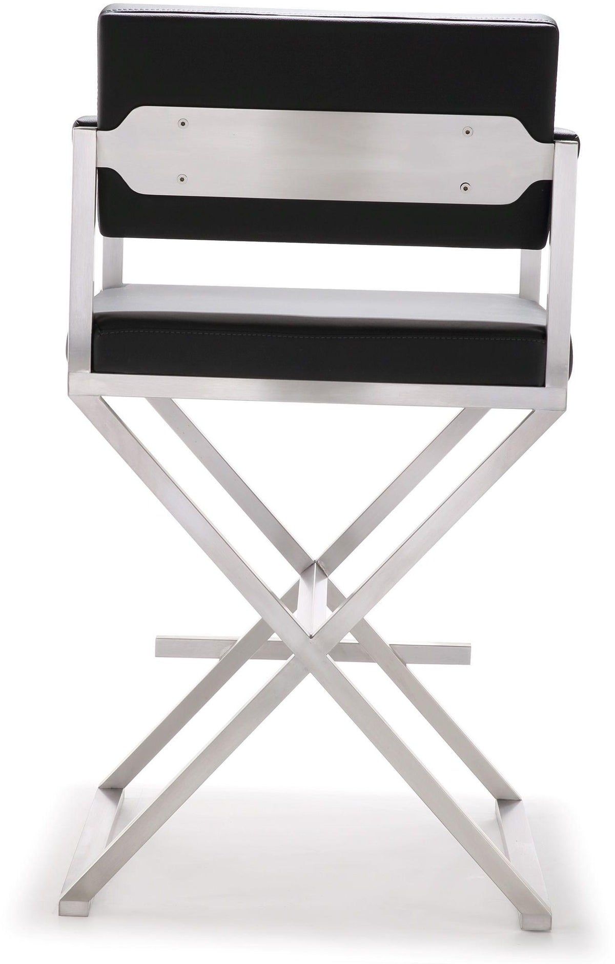 Director Black Stainless Steel Counter Stool | BeBoldFurniture