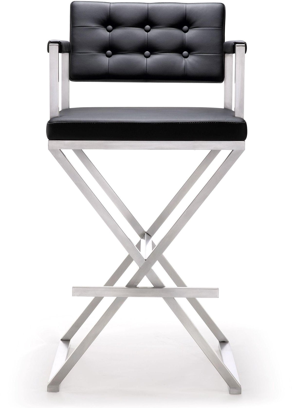 Director Black Stainless Steel Barstool | BeBoldFurniture