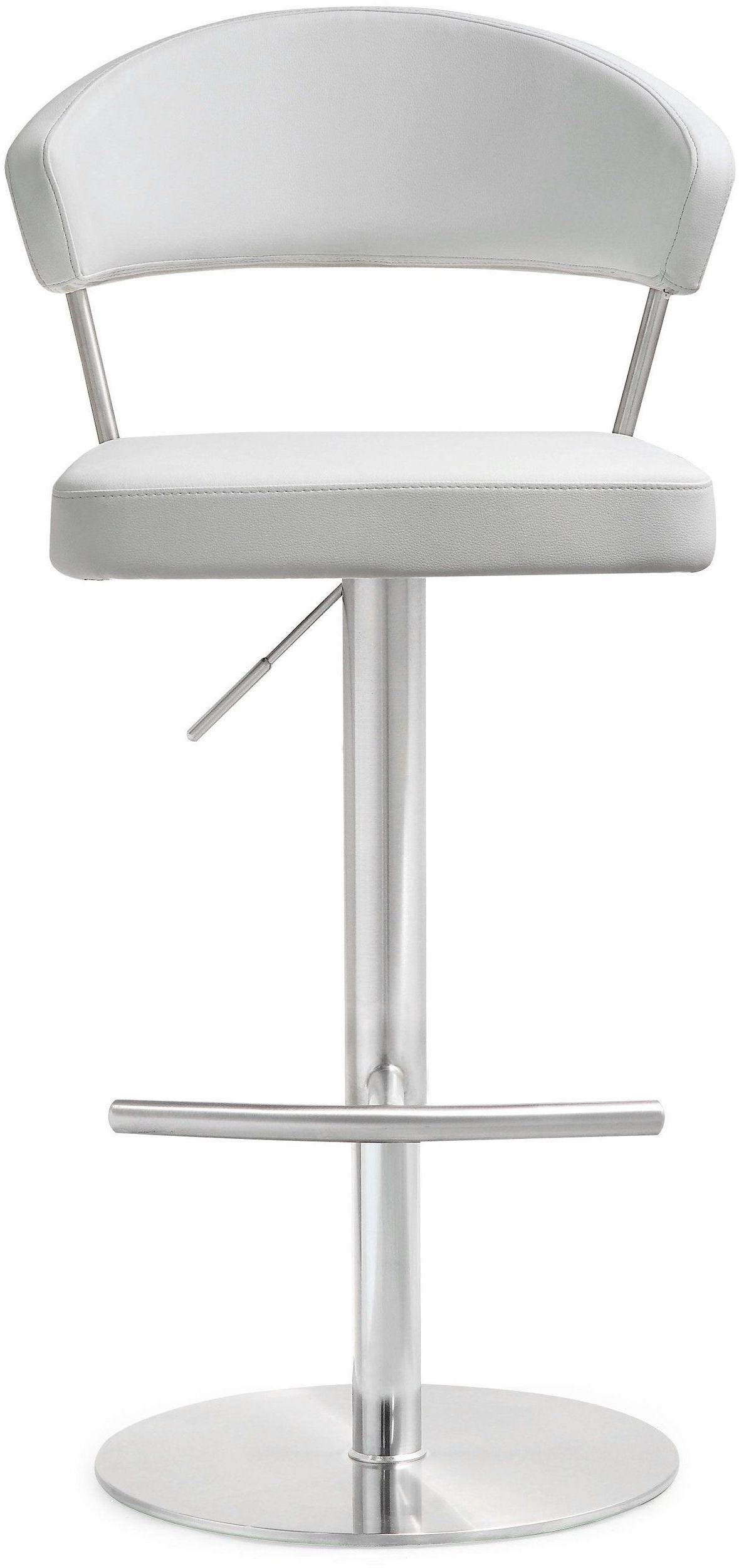 Cosmo White Stainless Steel Barstool | BeBoldFurniture