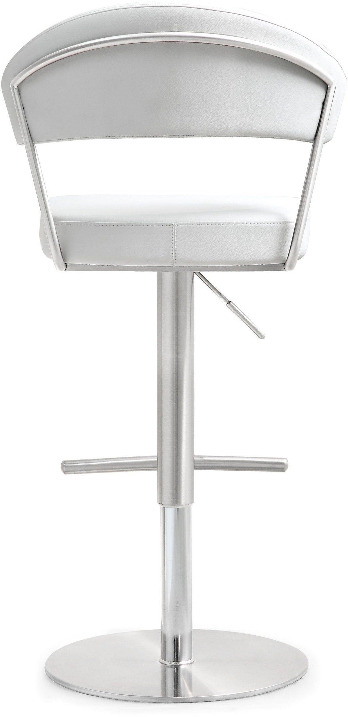 Cosmo White Stainless Steel Barstool | BeBoldFurniture