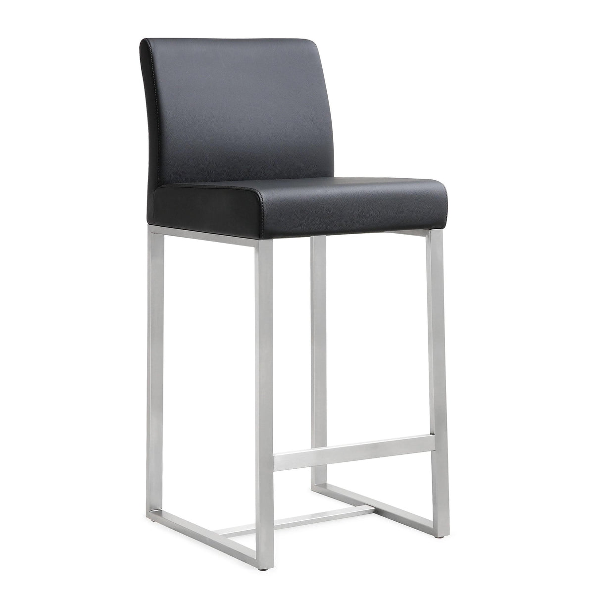 Denmark Black Stainless Steel Counter Stool (Set of 2) | BeBoldFurniture