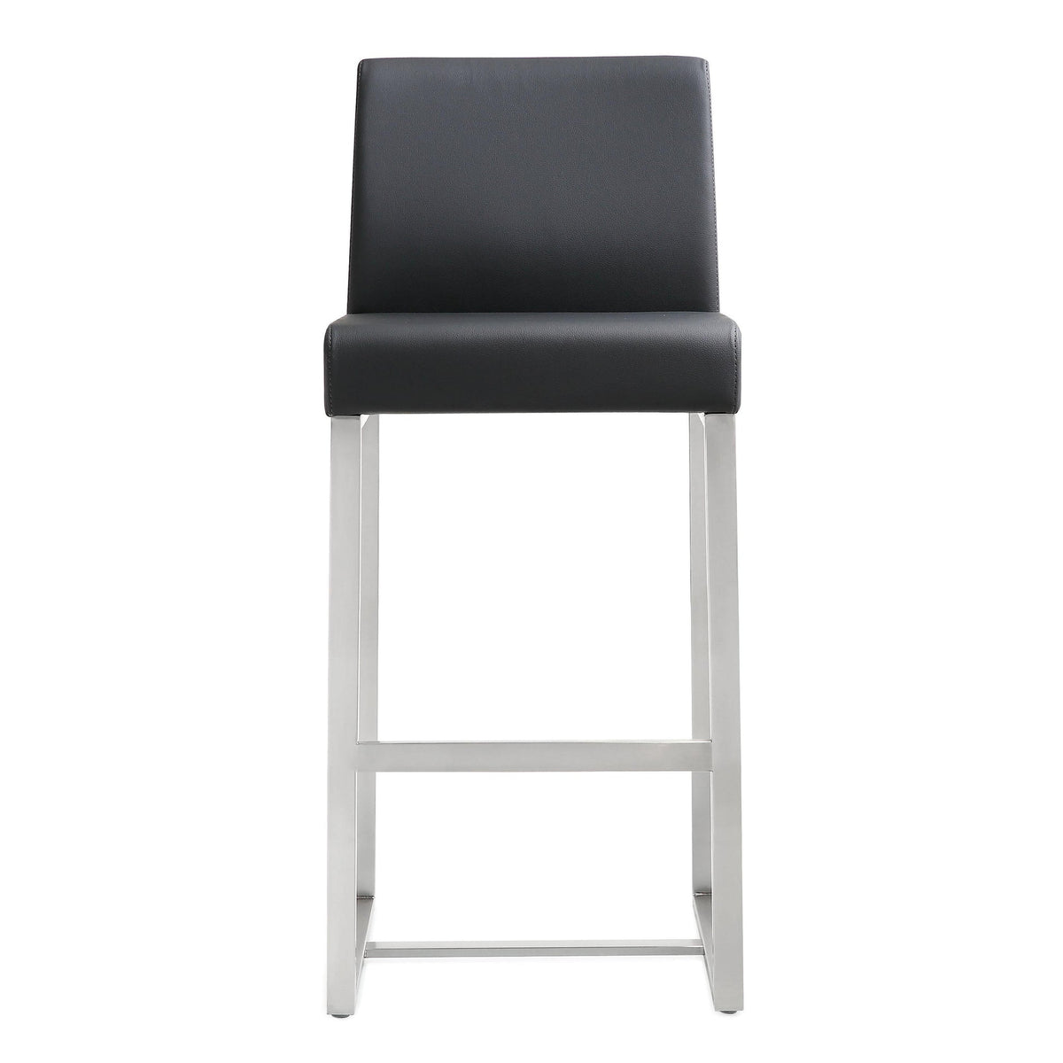 Denmark Black Stainless Steel Counter Stool (Set of 2) | BeBoldFurniture