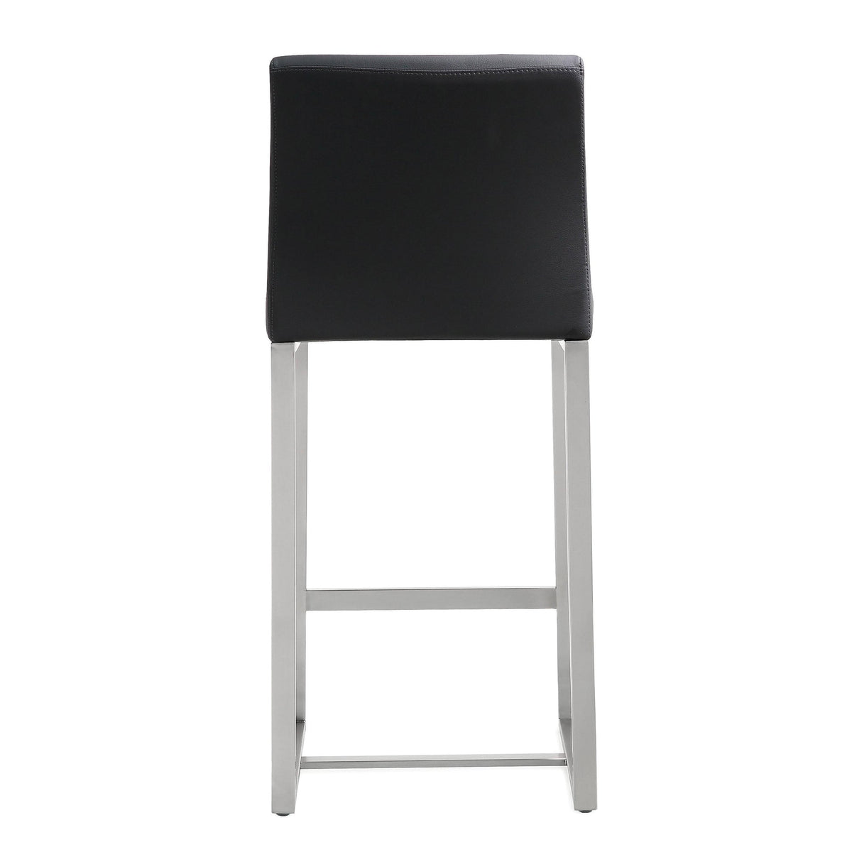 Denmark Black Stainless Steel Counter Stool (Set of 2) | BeBoldFurniture